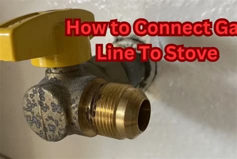 connecting gas line to stove